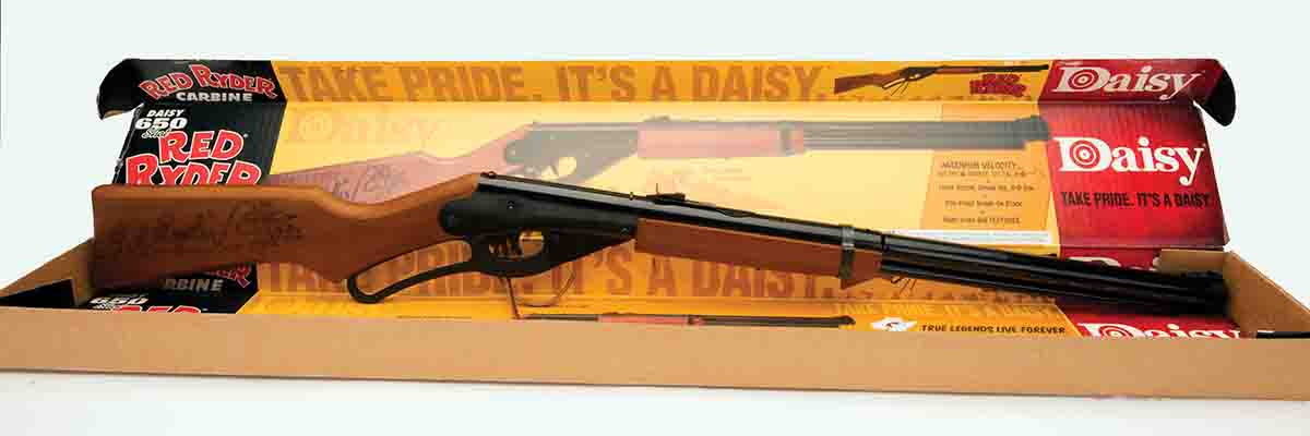 A Daisy Red Ryder Model 1938 BB gun with open sights was one of Dave’s first rifles.